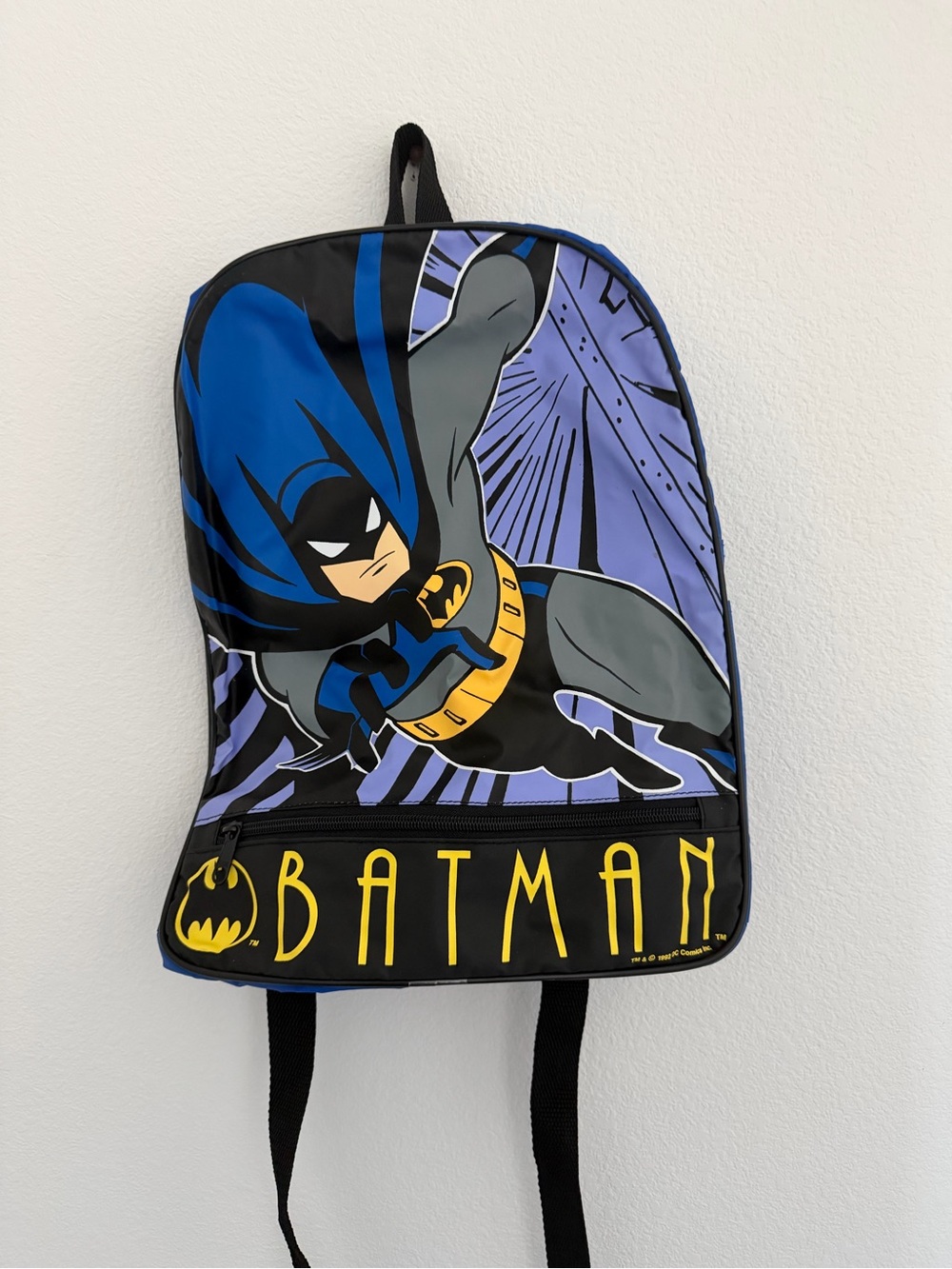 Vintage 1992 DC Comics Batman Superhero  Backpack Collectible Senior Backpack